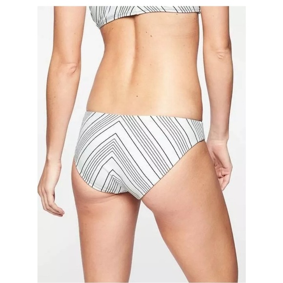 Athleta Chevron Reversible Bikini Bottom, Black & White - Picture 1 of 9